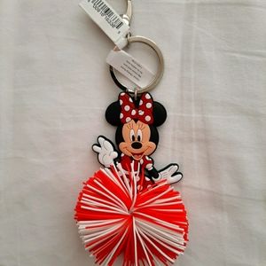 Disney Parks Minnie Mouse Pom Pom Keychain Purse